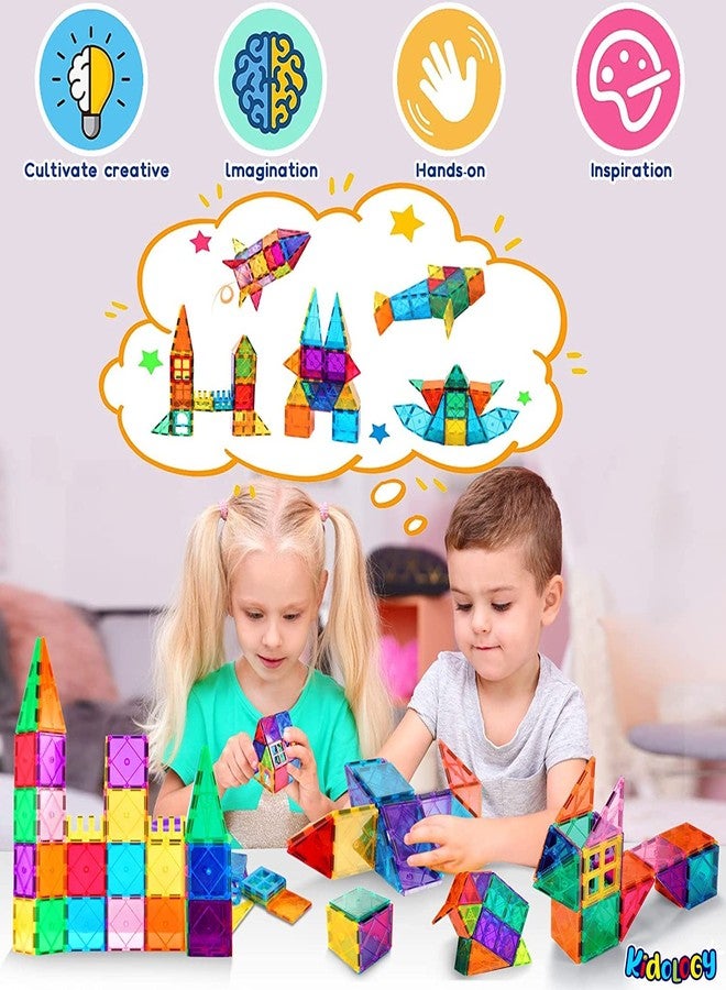 Kidology Magnetic Building Tiles Set for Kids (56 Pcs) | | STEM Educational Learning Toy for Creativity & Imagination |3D Magnet Construction Blocks for Boys & Girls - Image 4